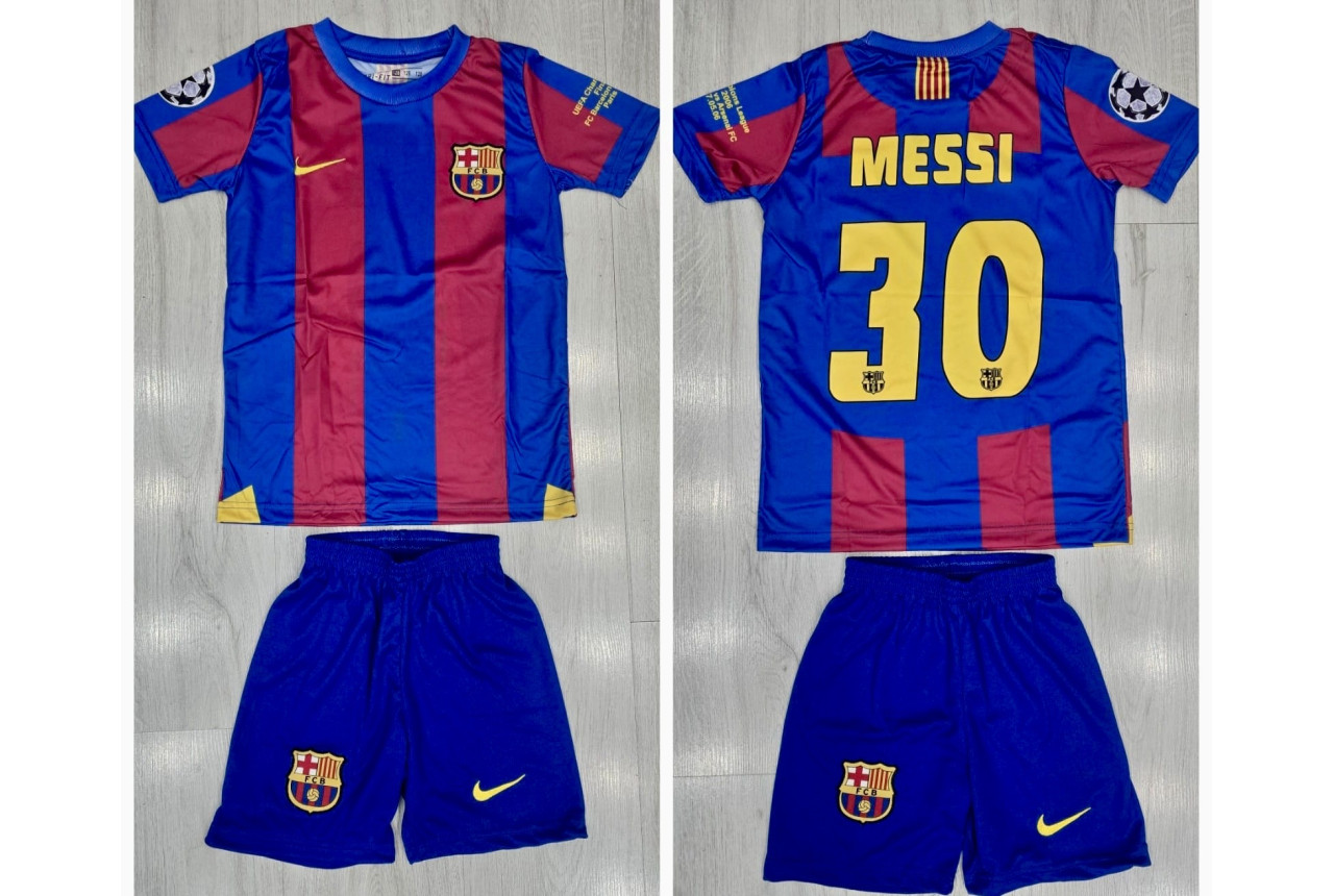 8374 Ретро детски футболен комплект Barcelona MESSI 30